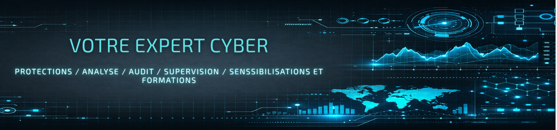 Votre expert cyber, Protections / analyse / Audits / Supervisions / senssibilisations et formation