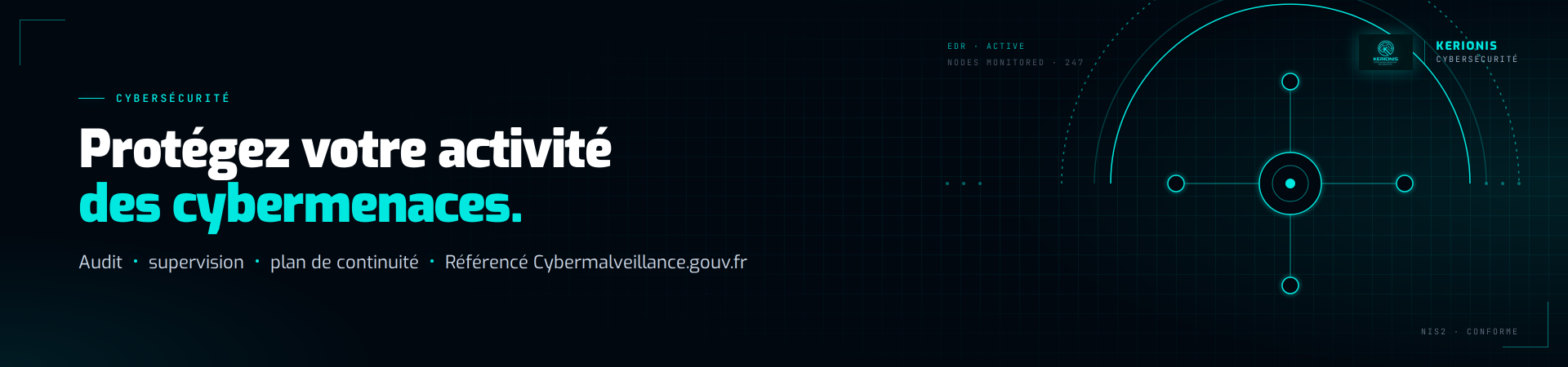 Cybersécurité des PME et collectivités en Ille-et-Vilaine : audit, supervision et plan de continuité par KERIONIS