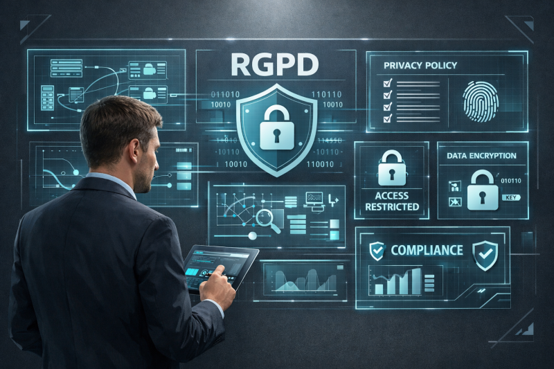 Illustration morderne d'audit RGPD