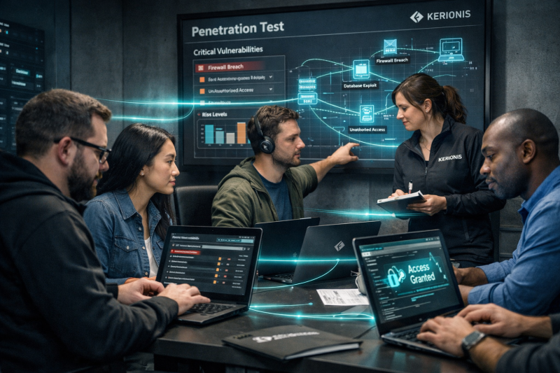 Plusieurs techniciens teste un système d'information