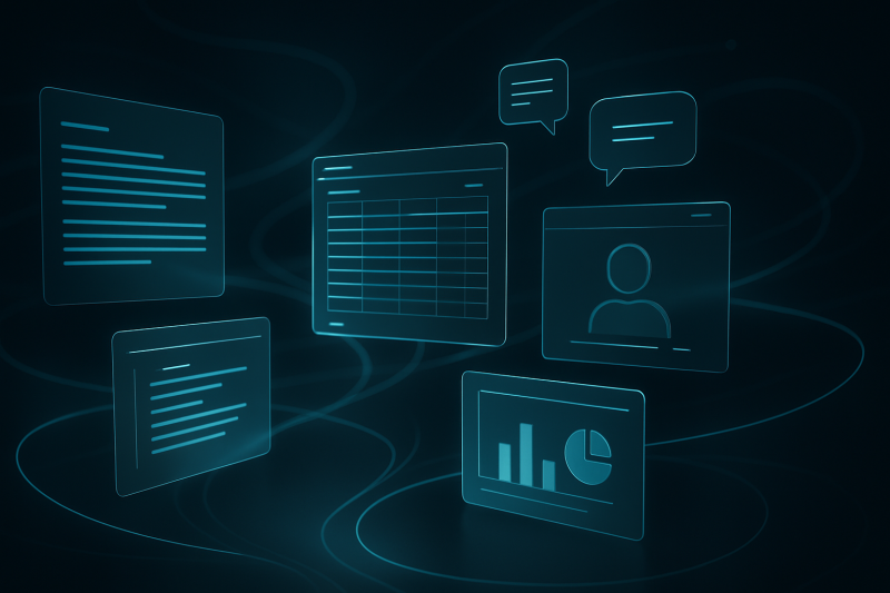 Illustration moderne d'echanges numérique