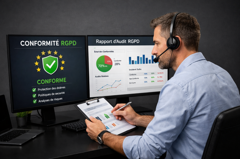 Réalisation d'un audit RGPD par un technicien