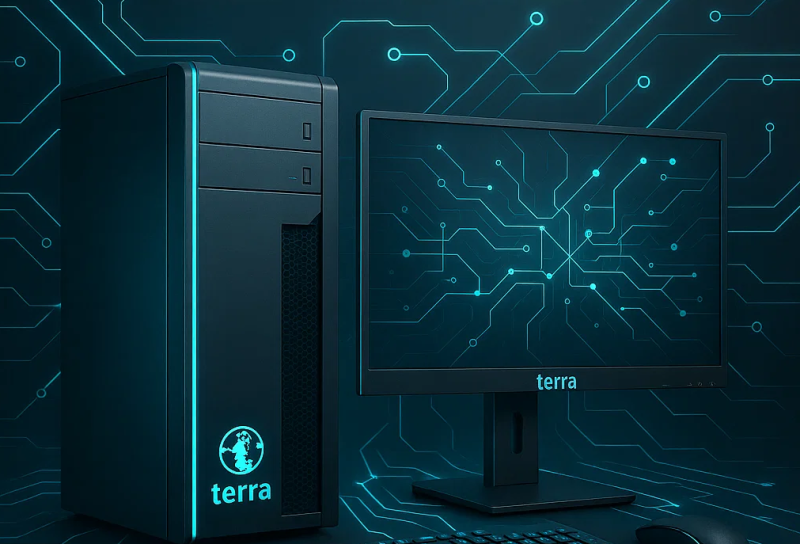 Illustration moderne de poste de travail TERRA