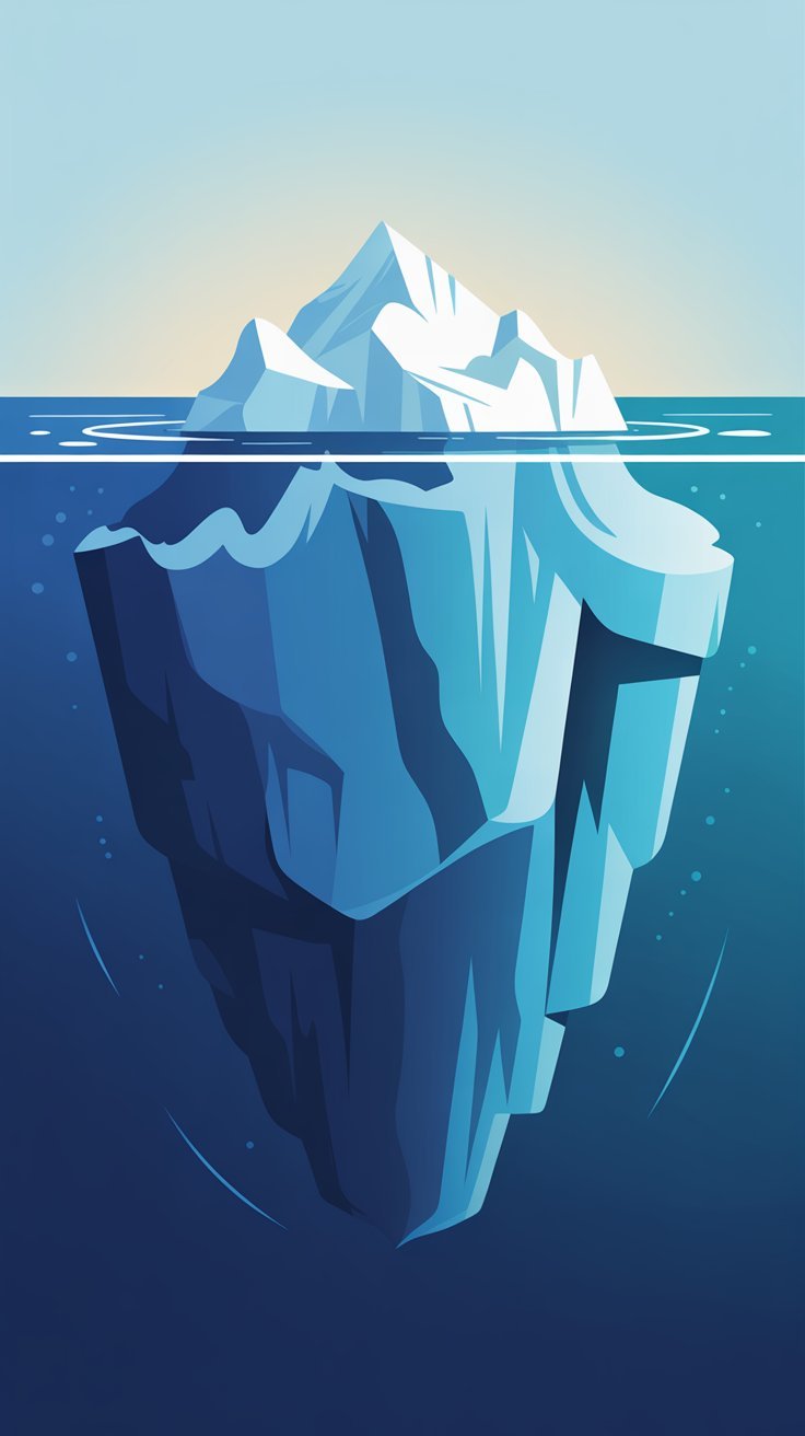 Le coût caché de la complexité informatique, métaphore de l'iceberg, analyse KERIONIS