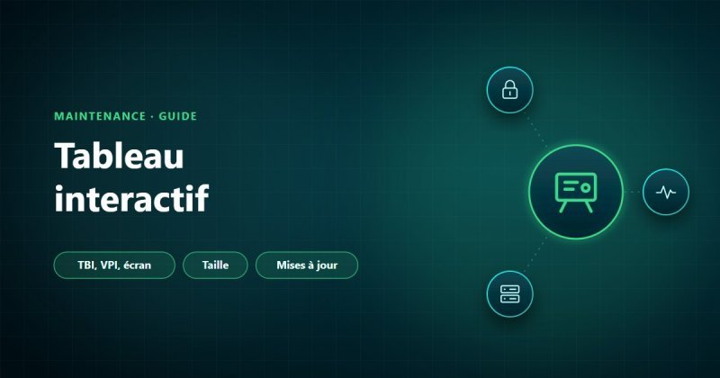 Tableau interactif : TBI, VPI ou écran tactile, taille selon la distance du dernier rang et durée des mises à jour