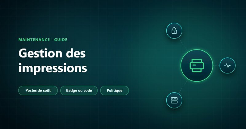 Gestion des impressions en entreprise : postes de coût, impression libérée par badge ou code et politique d'impression