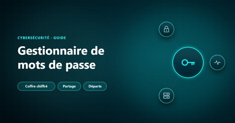 Gestionnaire de mots de passe en entreprise : coffre chiffré, partage par équipe et départs