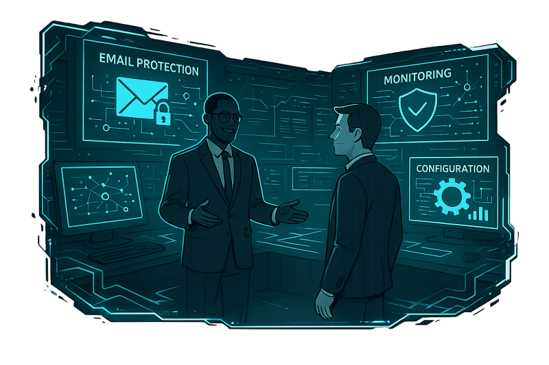 Accompagnement KERIONIS pour la sécurité des emails : installation, paramétrage et support technique
