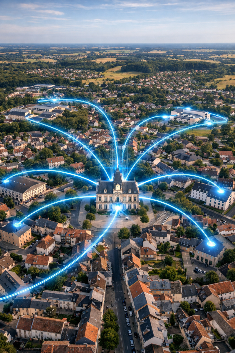Infrastructure IT pour collectivités multi-sites en Ille-et-Vilaine par KERIONIS — réseaux, supervision et interconnexion de sites à Rennes et en Bretagne