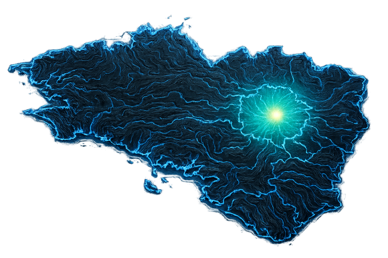 Zone d'intervention de KERIONIS en Bretagne et Ille-et-Vilaine —  infogérance et support informatique depuis Crevin (35320)