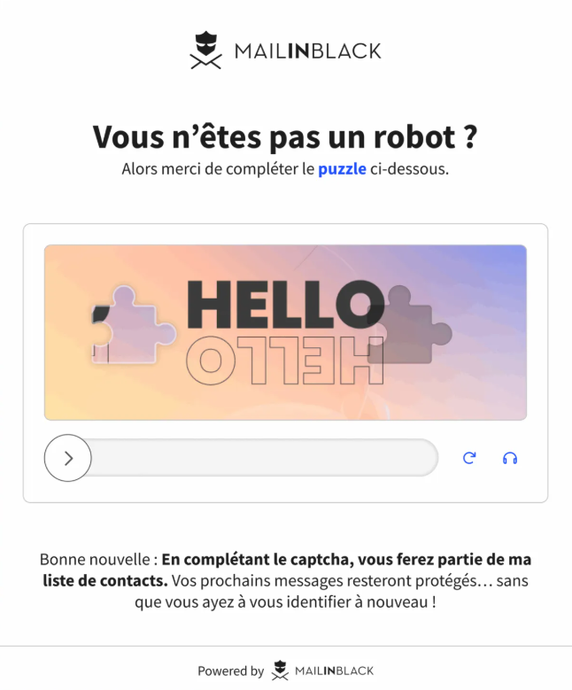La nouvelle authentification Mailinblack