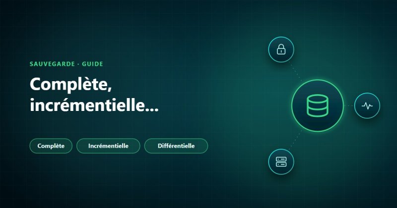 Sauvegarde complète, incrémentielle et différentielle