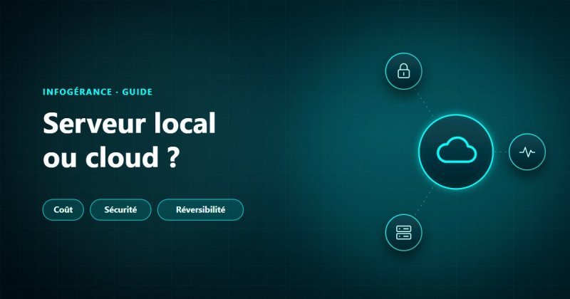Serveur local ou cloud : coût sur la durée, sécurité, souveraineté et réversibilité pour choisir dans une PME